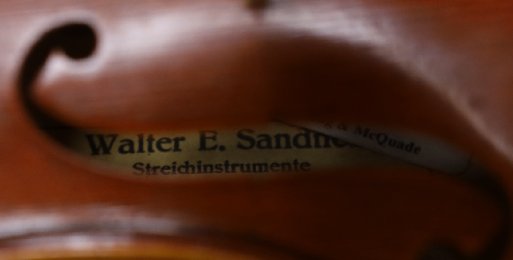 A violin, in fitted case (German)